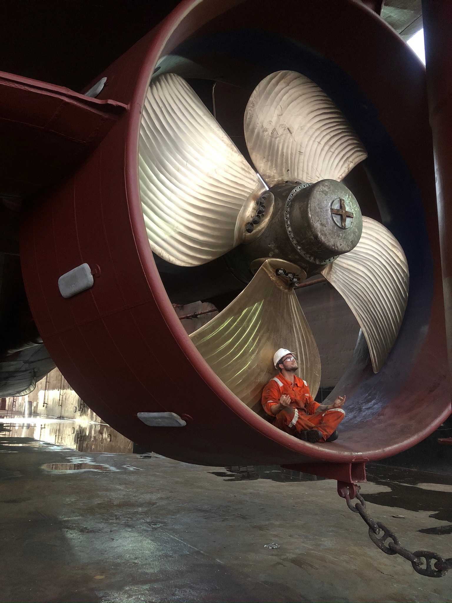 Marcelo Gaspar em operação offshore