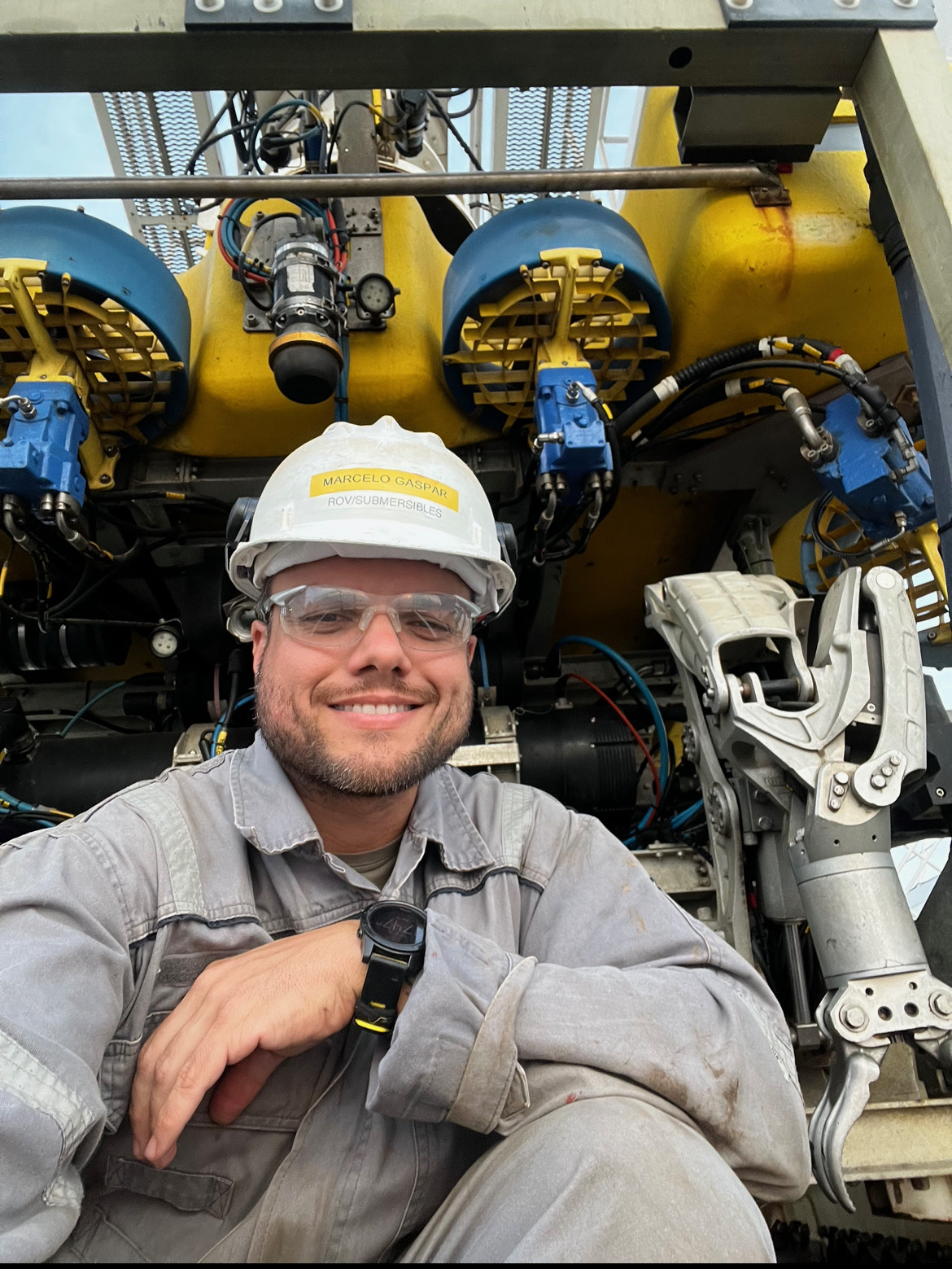 Marcelo Gaspar em operação offshore
